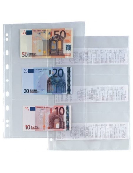 Buste porta banconote scontrini foratura universale Sei Rota Atla 6 spazi 9