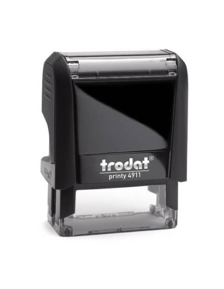 Timbro autoinchiostrante personalizzabile a 3 righe TRODAT PRINTY 4911 in plastica 38x14 mm nero - 43070