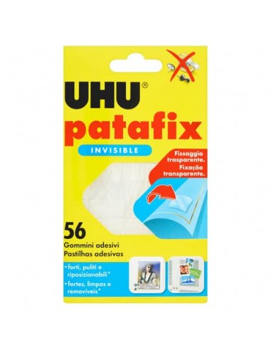 Gommini adesivi Uhu Patafix Invisible trasparente Conf. 56 pezzi - 34992