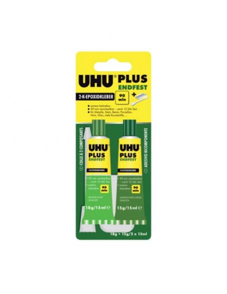 Colla bicomponente Uhu Plus Endfest 2x15 ml 7000068