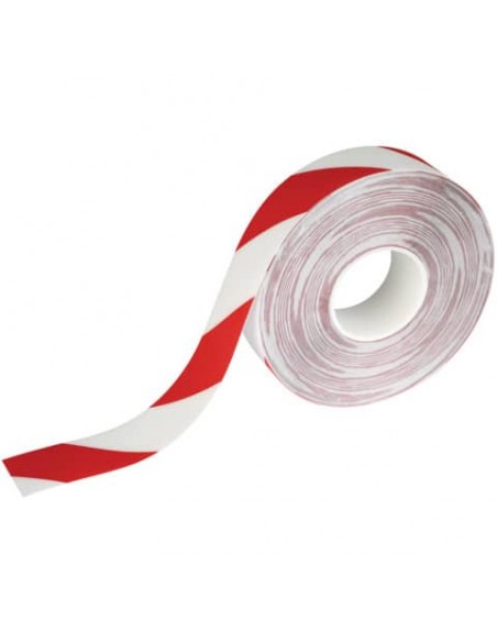 Bobina di nastro antiscivolo adesivo DURABLE DURALINE 50/07 rosso segnale-bianco - 1726132
