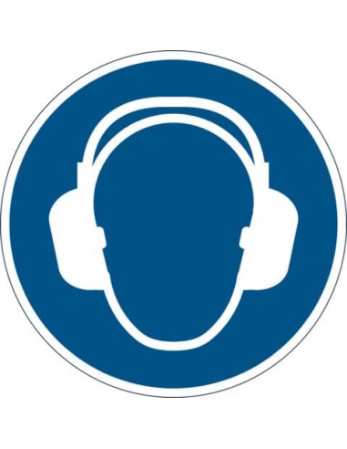 Pittogramma da pavimento ''Indossare la protezione auricolare'' DURABLE azzurro Ø 430 mm - 172906