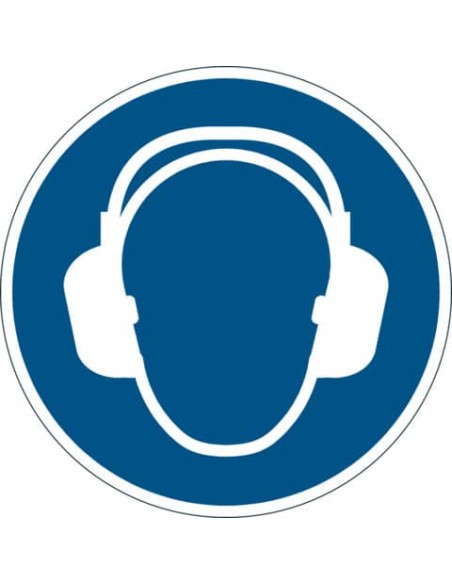 Pittogramma da pavimento ''Indossare la protezione auricolare'' DURABLE azzurro Ø 430 mm - 172906