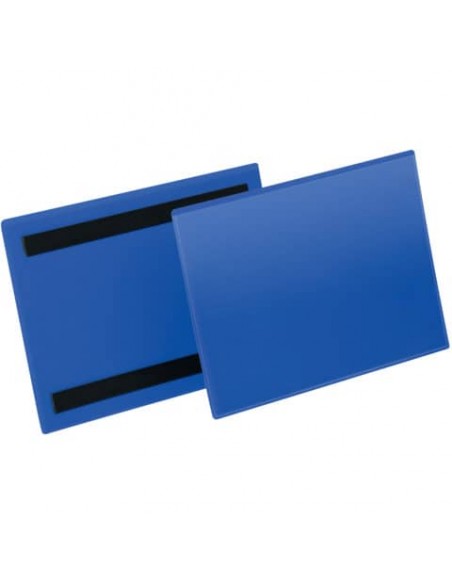 Tasche per identificazione Durable con bande magnetiche blu f.to esterno mm. 223x163- inserto A5 orizz. cf 50- 174307