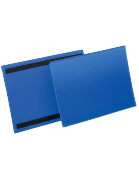 Tasche per identificazione Durable con bande magnetiche blu f.to esterno mm. 311x225- inserto A4 orizz. cf 50- 174507