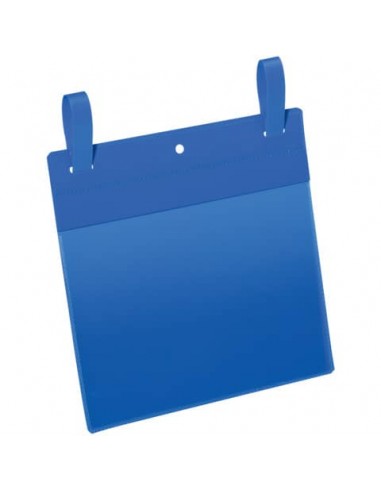 Tasche per identificazione Durable con fascette di aggancio blu f.to esterno mm 223x380- inserto A5 orizz. Cf 50- 174907