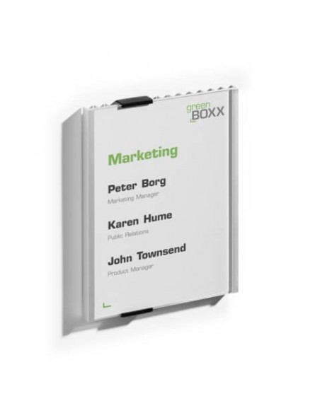 Targhe DURABLE INFO SIGN alluminio/acrilico trasparente/argento metallizzato 149x210