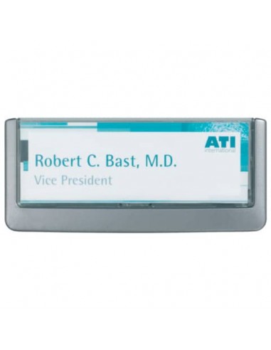 Targhe DURABLE CLICK SIGN ABS trasparente/grafite 149x52