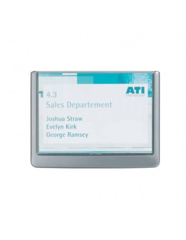 Targhe DURABLE CLICK SIGN ABS trasparente/grafite 149x105