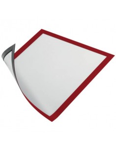 Cornici con pannello magnetico DURABLE DURAFRAME® MAGNETIC A4 PVC rigido rosso 236x323 mm  conf. 5 - 486903