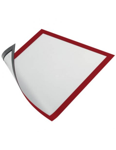 Cornici con pannello magnetico DURABLE DURAFRAME® MAGNETIC A4 PVC rigido rosso 236x323 mm  conf. 5 - 486903