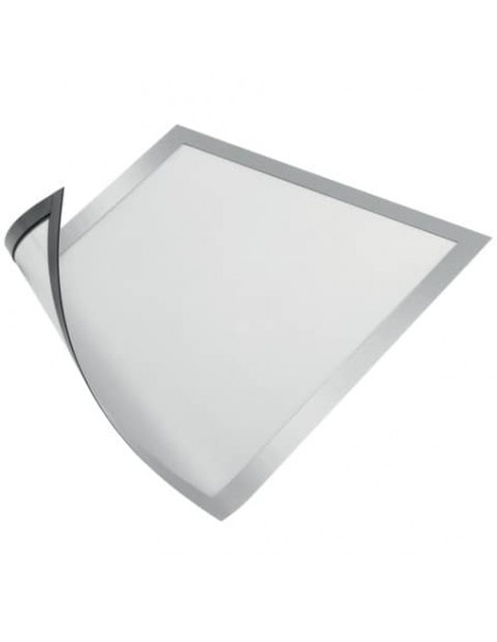 Cornici con pannello magnetico Durable DURAFRAME® MAGNETIC A4 PVC rigido argento met. 236x323 mm conf. 5 - 486923