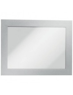 Cornici con pannello magnetico DURABLE DURAFRAME® A6 argento metallizzato 176x130mm  conf. 2 - 487023