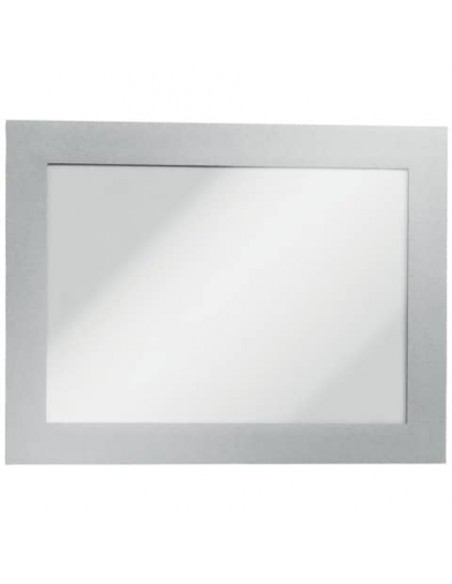 Cornici con pannello magnetico DURABLE DURAFRAME® A6 argento metallizzato 176x130mm  conf. 2 - 487023 Cornici con pannello magnetico DURABLE DURAFRAME® A6 argento metallizzato 176x130mm  conf. 2 - 487023