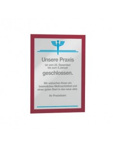 Cornici con pannello magnetico DURABLE DURAFRAME® A4 rosso 236x323mm conf. 2 - 487203