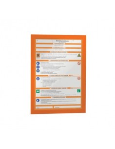 Cornici con pannello magnetico DURABLE DURAFRAME® A4 arancio 236x323mm conf. 2 - 487209