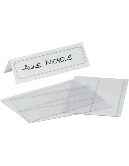 Portanomi DURABLE da tavolo polietilene trasparente inserto 61/122 x 210 mm conf. 10 - 804819