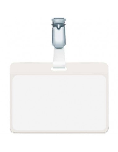 Portanomi con clip DURABLE tasca aperta trasparente inserto 60x90mm conf. 25 - 810619