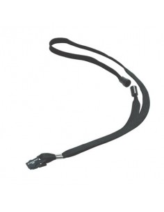 Cordoncino per portabadge DURABLE tessuto nero 10mm x 44cm  conf. 10 - 811901