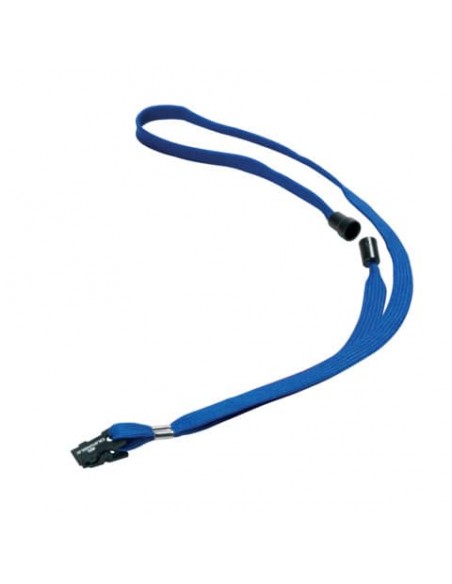 Cordoncino per portabadge DURABLE tessuto blu 10mm x 44cm  conf. 10 - 811907