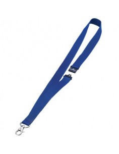 Cordoncino per portabadge DURABLE tessuto blu scuro 20mm x 44cm conf. 10 - 813707