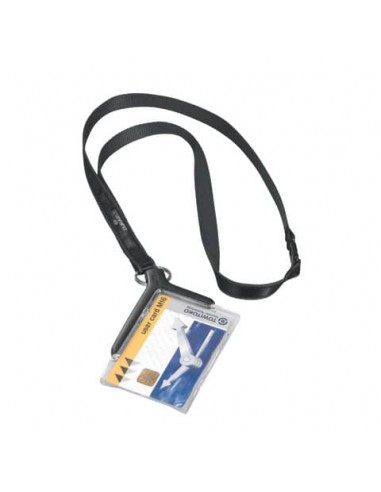 Portabadge Durable DELUXE 54x85 mm con cordoncino trasparente Conf. 10 pezzi - 820758