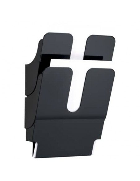 Espositore da parete DURABLE FLEXIPLUS 2 comparti A4 polistirolo nero - 24