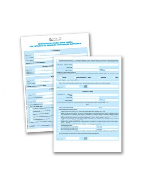 Fatturazione elettronica Semper conferimento/revoca delega servizi - modulo continuo - 851118FE0