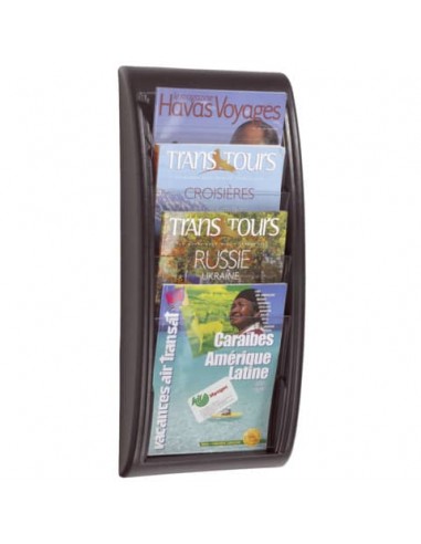 Espositore da muro Paperflow Quick Fit A4 componibile 4 tasche nero K540611