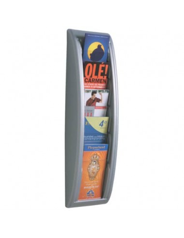 Espositore da muro Paperflow alluminio 5 scomparti per formati 1/3 A4 18