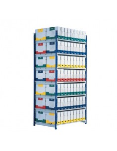 Modulo base scaffalatura Paperflow RANG'ECO regolabile 125x70x200 cm blu - K607170