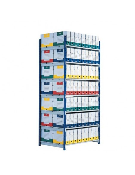 Modulo base scaffalatura Paperflow RANG'ECO regolabile 125x70x200 cm blu - K607170