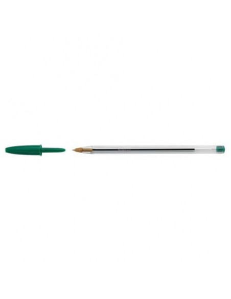 Penna a sfera BIC Cristal M punta 1 mm verde Conf. 50 pezzi - 8373629