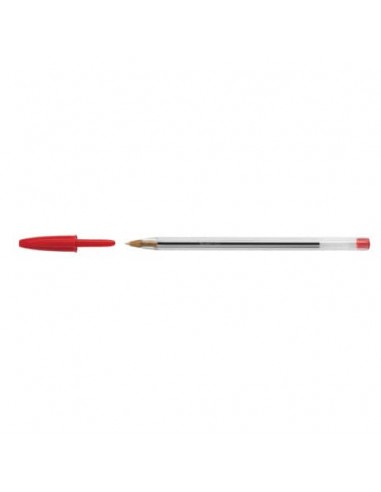 Penna a sfera BIC Cristal M punta 1 mm rosso Conf. 50 pezzi - 8373619