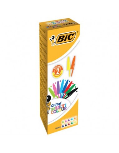 Penne a sfera con cappuccio BIC Cristal Large Multicolour 1