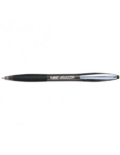 Penna a sfera a scatto BIC Atlantis Soft M 1 mm nero 9021332