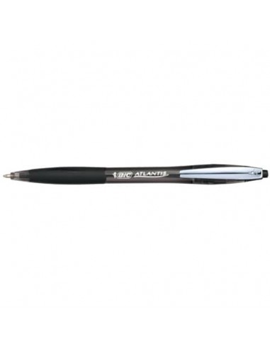 Penna a sfera a scatto BIC Atlantis Soft M 1 mm nero 9021332