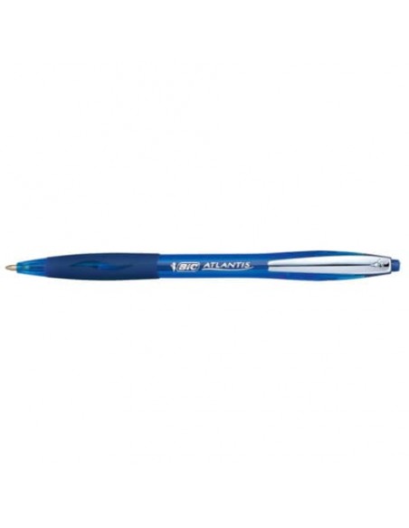 Penna a sfera a scatto BIC Atlantis Soft M 1 mm blu 9021322