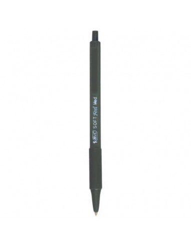 Penna a sfera a scatto BIC SoftFeel Clic Grip M 1 mm nero Conf. 12 pezzi - 837397