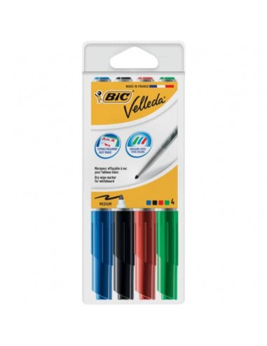 Marcatori per lavagne bianche BIC Velleda 1741 punta conica 4
