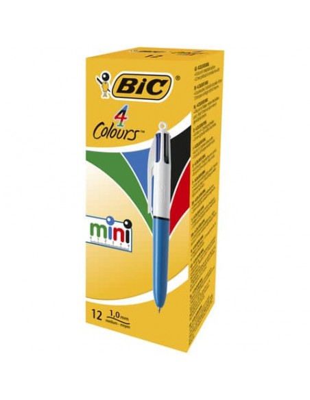 Penna a sfera a scatto BIC 4 Colours Mini M 1 mm assortiti 895958