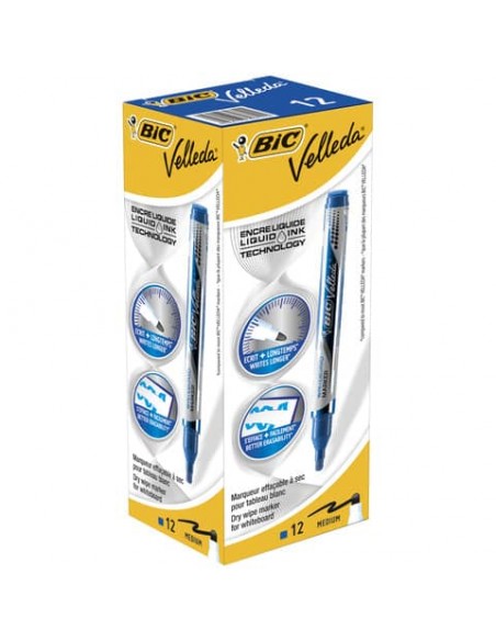 Marcatore per lavagne bianche BIC Velleda Liquid Ink Pocket punta conica 4