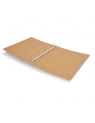 Raccoglitore 4 anelli tondi 30 mm EURO-CART Eco avana - 23x32 cm - Dorso 4 cm - CAECO04-30AV