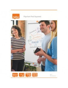 Blocco fogli mobili per lavagne bianche Nobo a quadretti 5x5 cm - 20 fogli 1901632