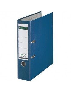 Registratore senza custodia Leitz 180° commerciale dorso 8 cm cartone rivestito in polipropilene blu - 10105035