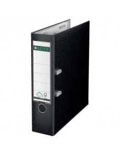 Registratore senza custodia Leitz 180° commerciale dorso 8 cm cartone rivestito in polipropilene nero - 10105095