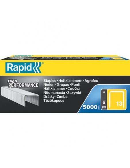 Punti metallici Rapid Super Strong a filo fine 13/6 conf. da 5000 - 11830700