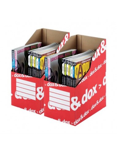 Portariviste Dox & Dox dorso 35 cm bianco/rosso - 17