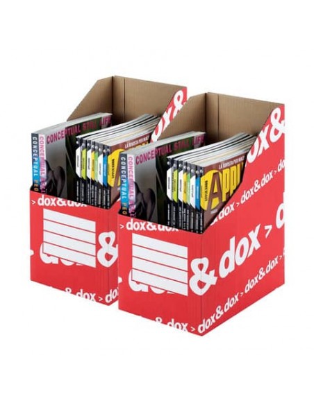 Portariviste Dox & Dox dorso 35 cm bianco/rosso - 17