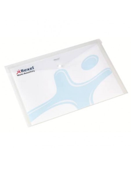 Buste trasparenti con bottone Rexel Ice 32